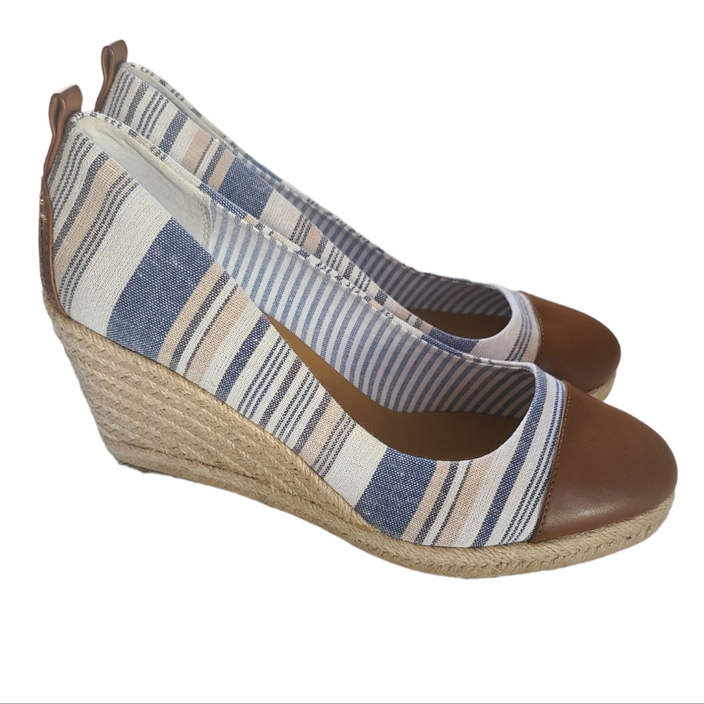 G.H. Bass & Co. Striped Kaitlyn Espadrilles Size 11 - Picture 1 of 8